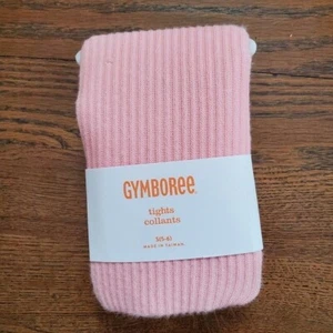 NEW GYMBOREE Girls Small 5/6 Pink Ribbed Tights - Picture 1 of 3