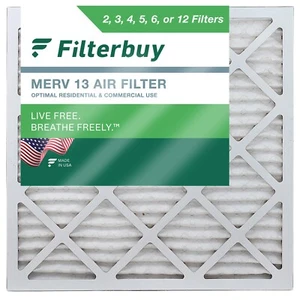 Filterbuy 10x10x4 Pleated Air Filters, Replacement for HVAC AC Furnace (MERV 13) - Picture 1 of 15
