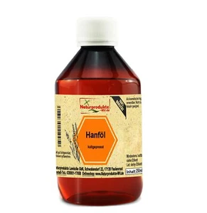 (25,16 EUR/l) Hanföl Hanfsamenöl kaltgepresst nativ 250 ml - Bild 1 von 1