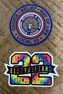 IBEW Stickers - Two "Local" Stickers Set #13 - (Sent between card) - Picture 1 of 2