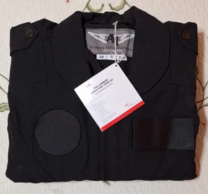 Nomex Military Coveralls Flight Suit Mens 48S Black Flame Resistant New W/ Tags - Picture 1 of 18