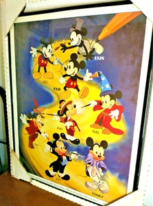 MICKEY MOUSE . Then and Now . Framed Print . 1928 . Never used . Original pkg. - Picture 1 of 6
