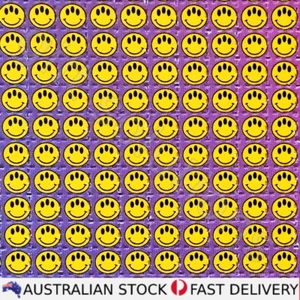 3 Eyed Smileys 100 tabs 10 x 10 sheet LSD Blotter Art - Picture 1 of 5