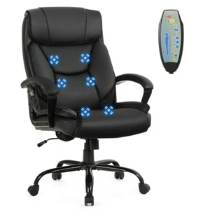 Big & Tall 500lbs Massage Office Chair Executive PU Leather Computer Desk Chair - Picture 1 of 9
