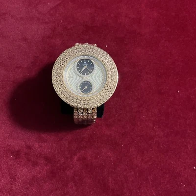 Relógio masculino IceTime Joe Rodeo JoJo 3 fileiras moldura personalizada pulseira de diamante 4 fileiras - Imagem 1 de 4