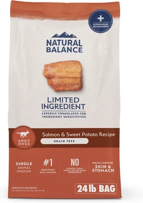 Natural Balance Limited Ingredient Salmon & Potato Adult Dry Dog Food, 24 lb Bag