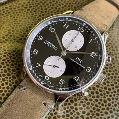 Cronógrafo Portugués IWC Ref. 371404 Panda reverso automático - Caja y papeles Foto 1 de 4