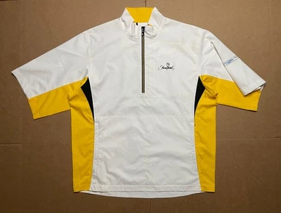 FootJoy Hombres M Farmstead Hydrolite Camisa de Lluvia Amarillo Mostaza Blanco Foto 1 de 4