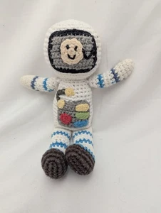 Pebble Handmade Crochet astronaut spaceman Plush Stuffed Toy Striped - Picture 1 of 4