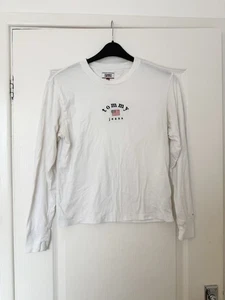 Tommy jeans longsleeve white tshirt size medium - Picture 1 of 6