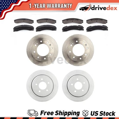 Rotores delanteros traseros pastillas de freno de cerámica para Chevrolet Silverado 2500 2014 2015_DV Foto 1 de 4