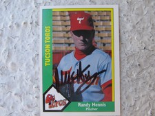 Astros Randy Hennis Signed Autographed 1990 Minor League Tucson Toros Mint