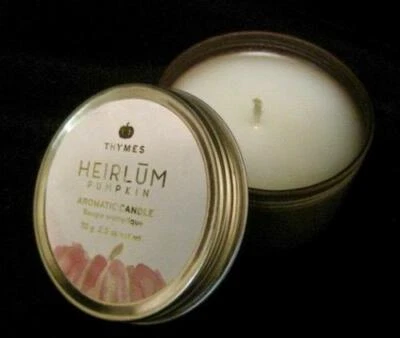 THYMES HEIRLOOM~HEIRLUM~HEIRLŪM PUMPKIN 2.5 OZ TRAVEL TIN CANDLE~NEW - Image 1 of 3