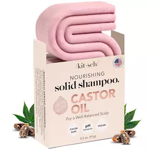 Castor Oil Shampoo Bar Soap for Hair Care - Hydration & Moisturizing - Organic C - Picture 1 of 9