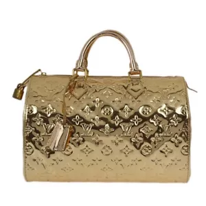 Louis Vuitton Gold Monogram Miroir Speedy 30 Handbag M95272 SP1006 193091 - Picture 1 of 12