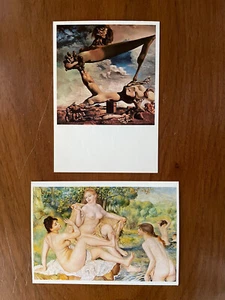 Vintage Postcard Lot - Salvador Dali (Soft Construction) Renoir (The Bathers) - Picture 1 of 2