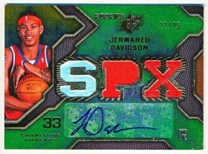 2007-08 SPx Jermareo Davidson Spectrum Dual Jersey Auto Rookie Rc #122 (22/25)