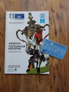 2001 FA Cup Semi Final Programme & Ticket (Blue) – Arsenal v Tottenham / Spurs - Picture 1 of 5