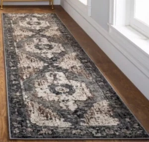 Surya 2’7 x 10’ Runner Chelsea CSA-2304 Grey/Silver Polypropylene Rug - Picture 1 of 9