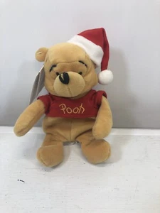 Disney Store: 8" Mini Bean Bag Plush Christmas Santa Pooh with Tags - Picture 1 of 6
