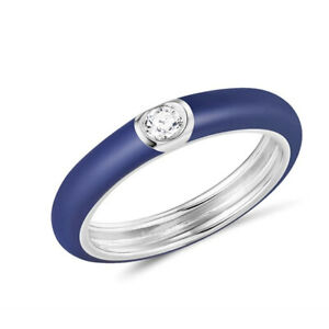 Multi-Colors Cubic Zircon Silver Plated Rings Women Wedding Jewelry Sz 6-10