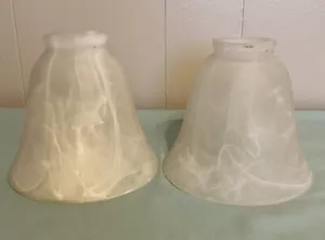 Frosted Bell 5 1/8” Glass Light shade. Ceiling Fan. 2" Fitter. Free Shipping. - Picture 1 of 7