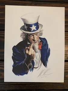 Alex Ross US Uncle Sam Political S&N 123/500 gerahmter Druck SDCC Comic Con - Bild 1 von 11