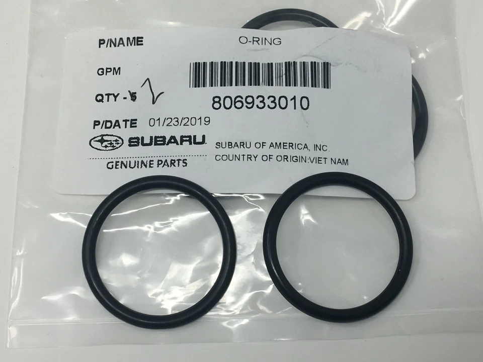 Subaru Impreza WRX STi TURBO Water Transfer Pipe O-Ring SET 2 806933010 Genuine - Image 1 of 1