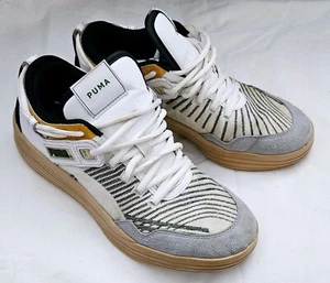 Puma Clyde All Pro Kuzma Low Basketball Shoes 194835-01 White Mens Size 8.5 US - Foto 1 di 12