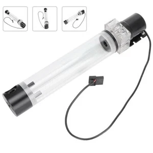 CPU Water Cooling 240mm Tank Cylinder Reservoir Pump Combo Set 800L/H 19W 12V - Photo 1/12