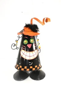 2004 BLACK CAT HALLOWEEN WOBBLER METAL BOBBLES & WOBBLES SPOOKY HOLLOW FEMALE - Picture 1 of 7