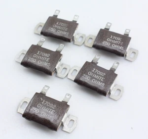 Nuevo Cantidad 5 NOS OHMITE 250 OHMS 17092 Resistencias Cable Herido Chasis Soporte de Montaje - Imagen 1 de 9