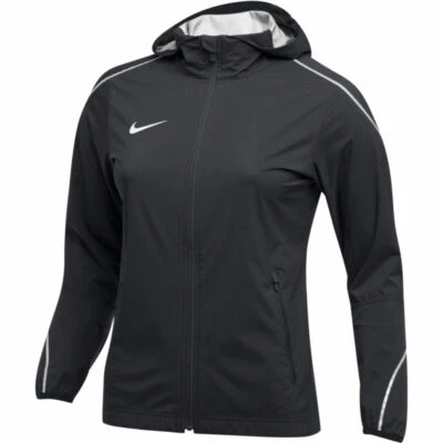 $140 Womens Nike Nylon Running Jacket Hooded Reflective Weather Resistant Gray - Image 1 of 4