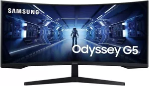 SAMSUNG 34" Odyssey G5 Curved Ultra-Wide LC34G55TWDNXZA 165Hz - Picture 1 of 11
