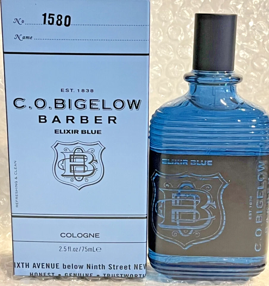 C.O. BIGELOW BARBER No.1580 ELIXIR BLUE COLOGNE 75 ml/ 2.5 oz Spray