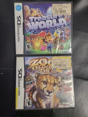 LOT OF 2 NINTENDO DS :Treasure World + ZOO TYCOON 2 / COMPLETE - Image 1 of 2