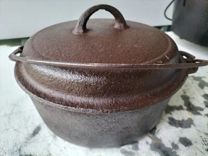 Scarce Vintage W.K.M. Taiwan Cast Iron Camp Dutch Oven 5Quart with Lid - AF - Bild 1 von 11
