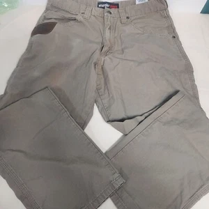 Wrangler RIGGS Workwear Pants Carpenter Utility Pockets Brown 33x32 Ripstop - Picture 1 of 7