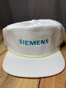 VTG SnapBack White Rope SIEMENS Hat KC Brand NWOT Never Worn GREAT CONDITION - Picture 1 of 15
