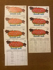 Lot of 7 Ringling Bros Barnum & Bailey Circus Official Route Card Season 1946 - Picture 1 of 5