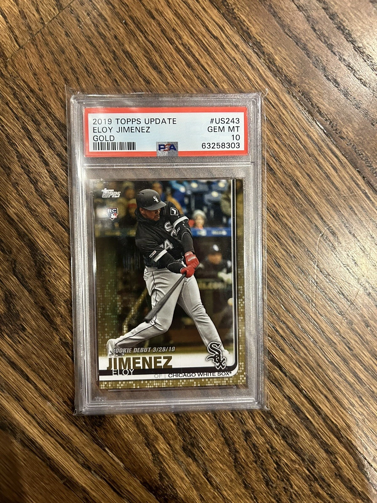 2019 Topps Update Eloy Jimenez Gold Rookie PSA 10