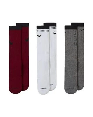 Nike Unisex Everyday Plus 3PK Crew Socks Medium 6-8 Men (10-13 Wmns) CZ0503-903 - Image 1 of 2
