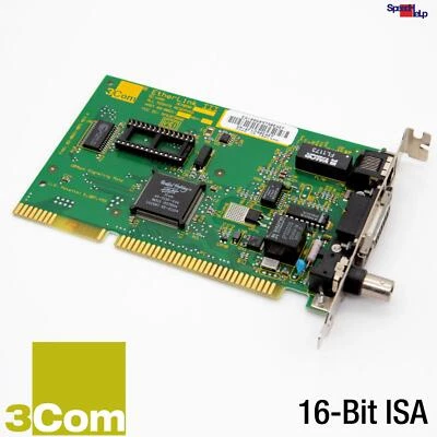 3COM Isa Etherlink III 3C509B-C 0021-004 B BNC Network Card Ethernet Lan Card - Image 1 of 3