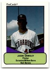 1990 ProCards AAA Jason Grimsley Scranton/Wilkes-Barre Red Barons #297