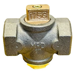 McD 175G 1" TWO WAY SHUT OFF VALVE CAST IRON & BRASS - Picture 1 of 4