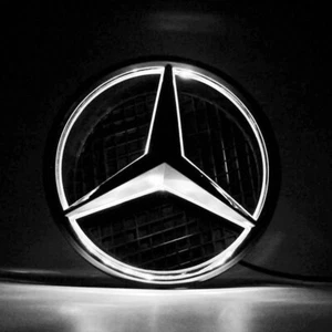 Für Mercedes Benz C GLK W204 18.5cm Kühlergrill Stern Abzeichen Weiß LED Emblem - Bild 1 von 7