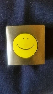 Vintage Smiley Gesicht Emoji Messing Gürtelschnalle - Bild 1 von 5