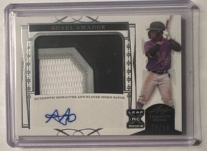 2022 Leaf Trinity Baseball Adael Amador XRC Patch Auto 33/99Colorado Rockies