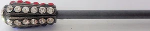 LUPITA Vintage USA Hair Stick Swarovski Rhinestones Blue Red White HapaChico - Picture 1 of 1