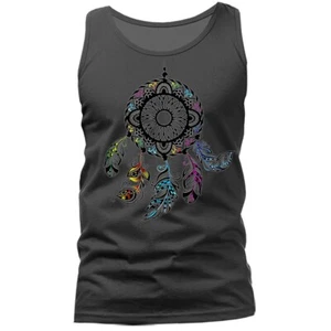 Schönes schwarzes Traumfänger Indianer Indianer Boho Feder Tank Top - Bild 1 von 11